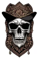 western tooled leather  tattoo design idea