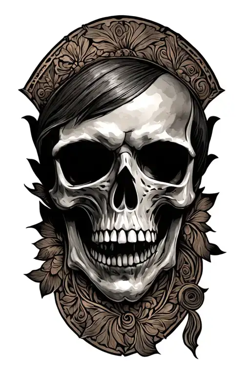 western tooled leather  tattoo design idea