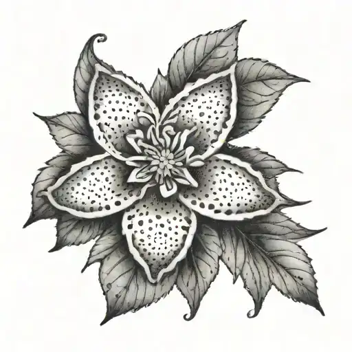 passionfruit flower tattoo design idea