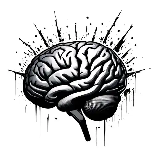 Broken Brain tattoo design idea