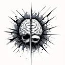 Broken Brain tattoo design idea