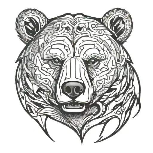 bear tattoo design idea