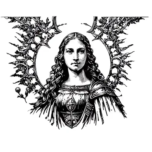 Joan of arc tattoo design idea
