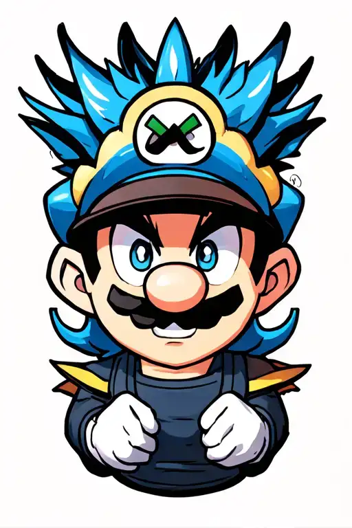 Mario, Pokémon, dragon ball z, symmetrical patterns tattoo design idea