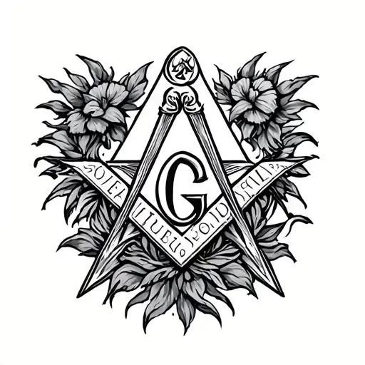 Masonic Arabic Ireland tattoo design idea