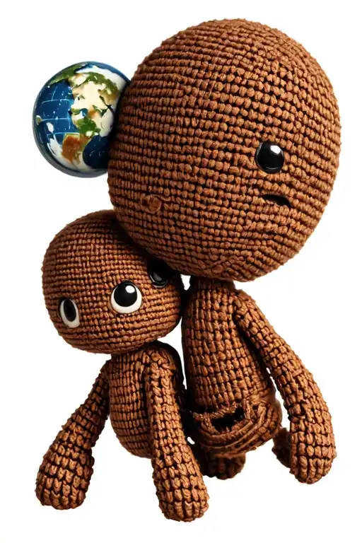 couple sackboy little big planet tattoo design idea