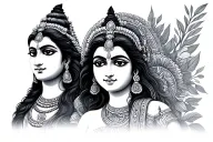 Shiva Parvati tattoo design idea