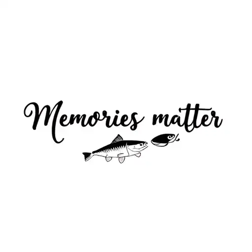 "Memories matter" "Memories matter" fishing tattoo design idea
