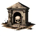 Tomb empty tattoo design idea