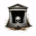 Tomb empty tattoo design idea