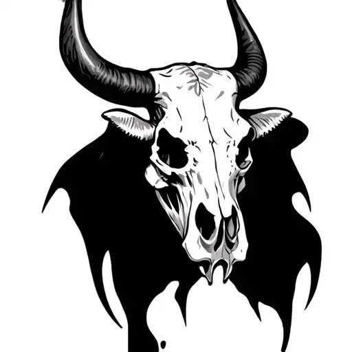 ferdinand the bull skull tattoo design idea