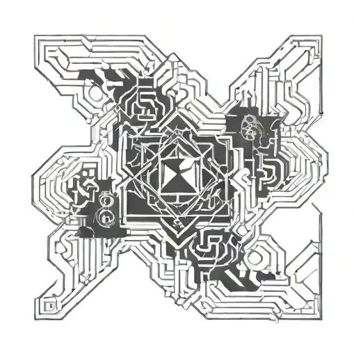 Incorporate intricate geometric patterns inspired by circuitry and technology, representing the client's passion for innovation and problem-solving tattoo design idea