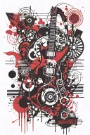 travel in thoughts while listening to music tattoo design idea