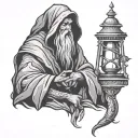 Hermit tattoo design idea