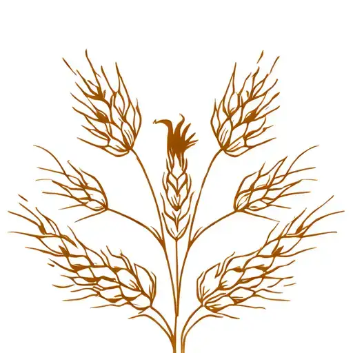 Phoenix wheat field tattoo design idea