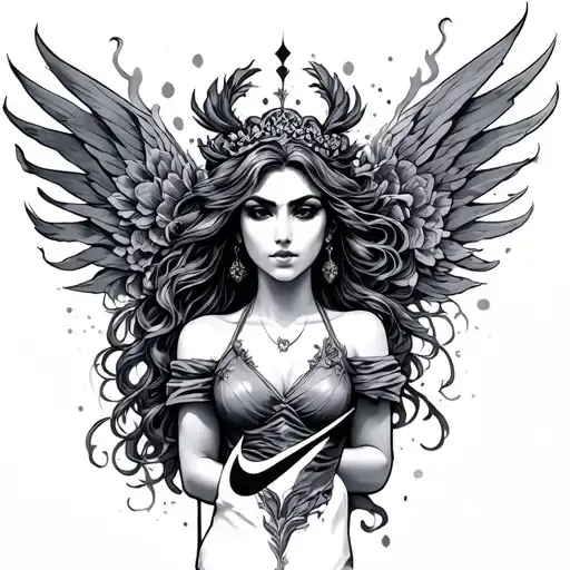 Nike Goddess tattoo design idea