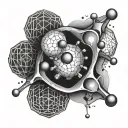 LSD molecule tattoo design idea
