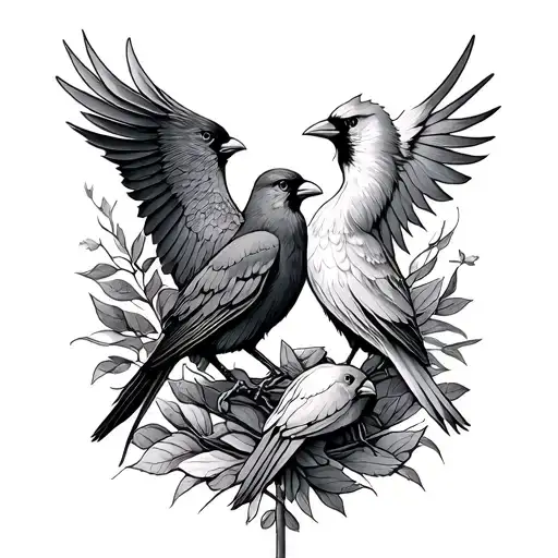 the 4 cardinal virtues tattoo design idea