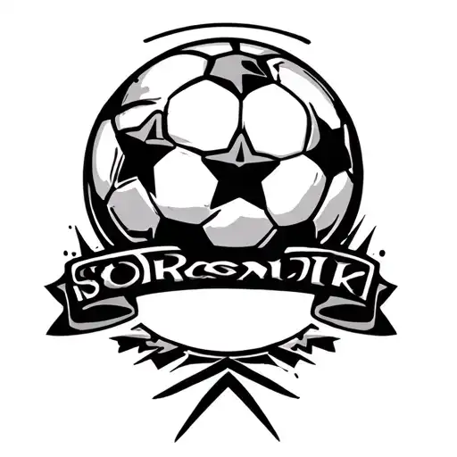 Soccer ball made of stars tattoo design idea