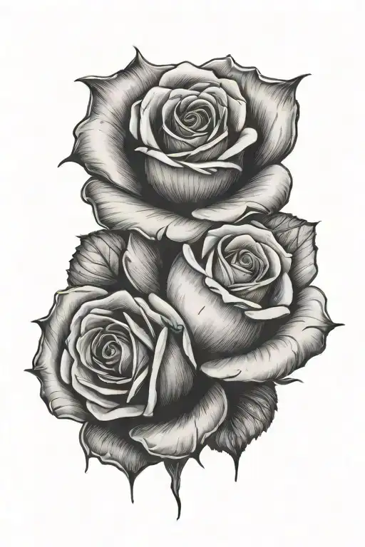 rose tattoo design idea