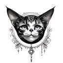 freya goddess cats, skeleton, circle tattoo tattoo design idea