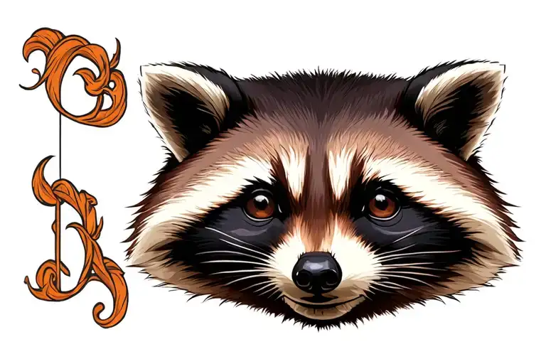 raccoon face tattoo tattoo design idea