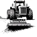 tractor plowing tattoo design idea
