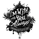 ghost band song lyrics "im with you always" from darkness at the heart of my love with a reference of an album cover tattoo design idea