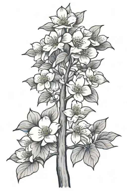 dogwood tree tattoo design idea
