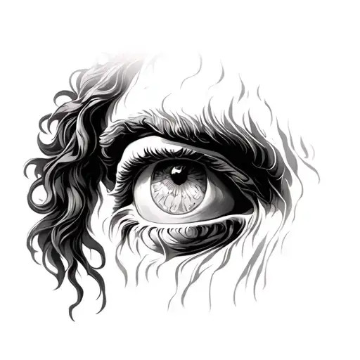 jesus christ crying eye moutens tattoo design idea
