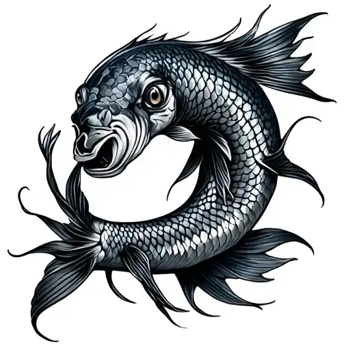 tattoo for female, struggling with mental health a Pisces's and really loves animals  tattoo design idea