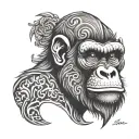 ape Sophie name tattoo design idea
