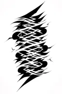 lightning strips wrapped evenly tattoo design idea