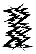 lightning strips wrapped evenly tattoo design idea