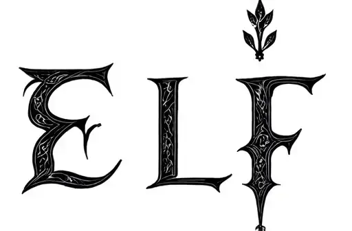 "Elf" tattoo design idea