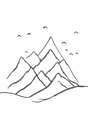 3 mountain tops  tattoo design idea