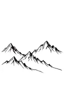 3 mountain tops  tattoo design idea