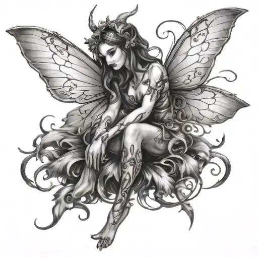 Fairy tattoo design idea