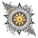 3 stars and the sun, subaru, tribal tattoo design tattoo design idea