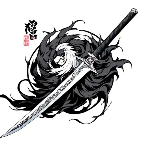 Rengoku Sword tattoo design idea