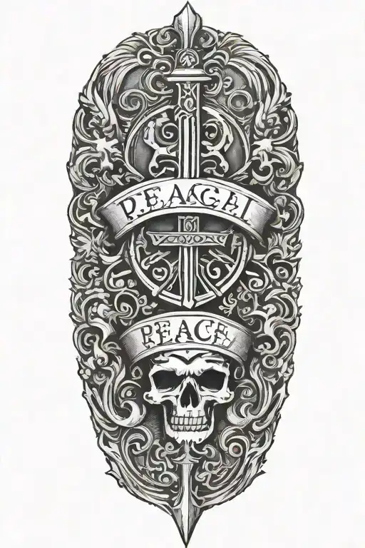 Italian theme roman numerals Latin quote if you want peace prepare for war tattoo design idea