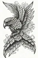 wings spread tattoo design idea