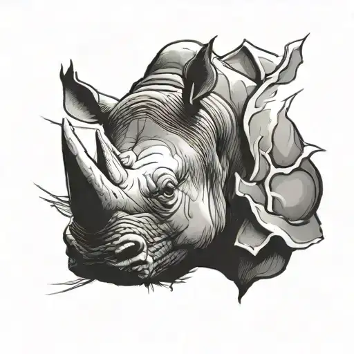 Rhino tattoo design idea