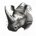 Rhino tattoo design idea