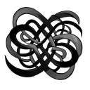 circle bordered with twenty infinity signs intertwined tattoo design idea