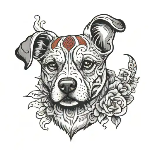 a dog wearing tattoo design idea