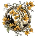 aspen tree tattoo design idea