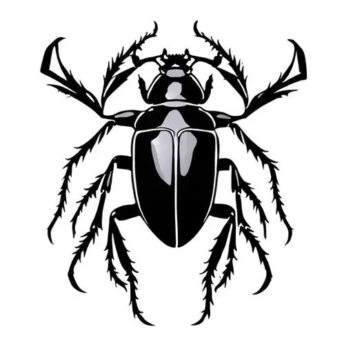 scarab beetle tattoo design idea