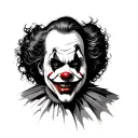 Evil Clown tattoo design idea