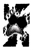 dog paw print surrounded by energy tattoo design idea